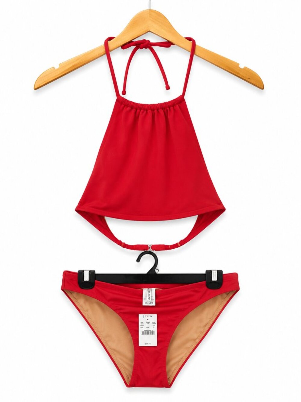 J.Crew Red Halter Bikini Two Piece Swimsuit Set